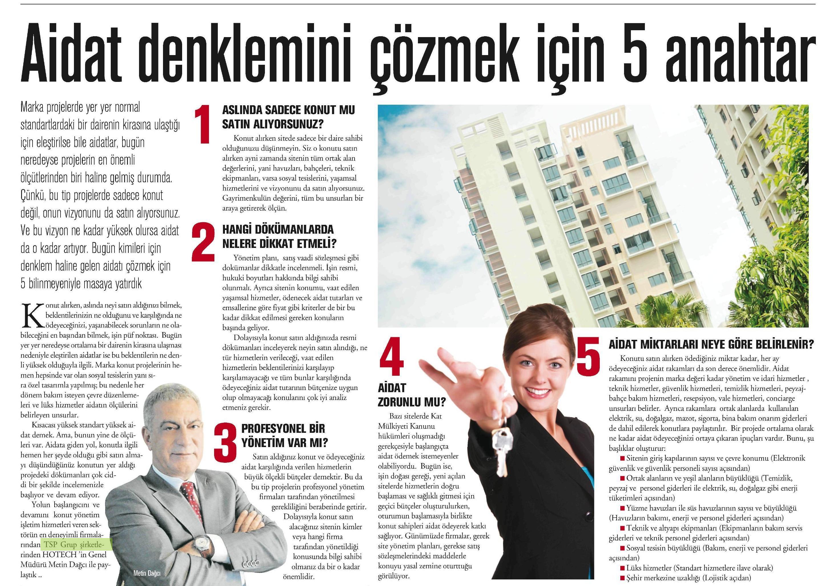 Aidat denklemini çözmek için 5 anahtar — Milliyet Emlak basın görseli