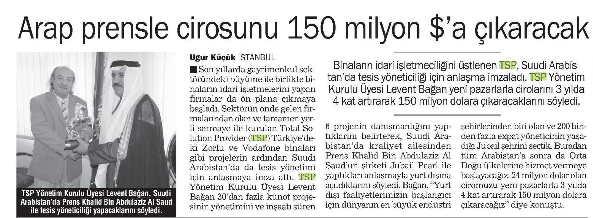 Arap prensle cirosunu 150 milyon dolara çıkaracak — Türkiye Gazetesi basın görseli