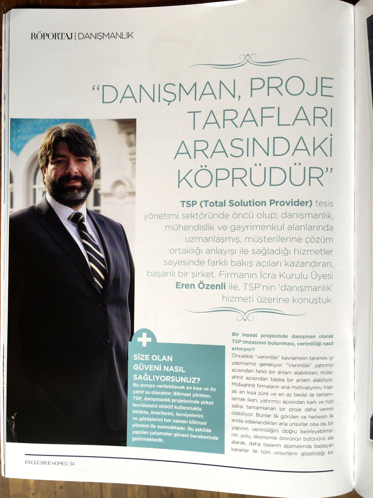 Danışman Proje Tarafları Arasındaki Köprüdür — Exclusive Homes basın görseli