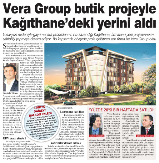 Vera Group butik projeyle Kağıthane'deki yerini aldı — Milliyet basın görseli